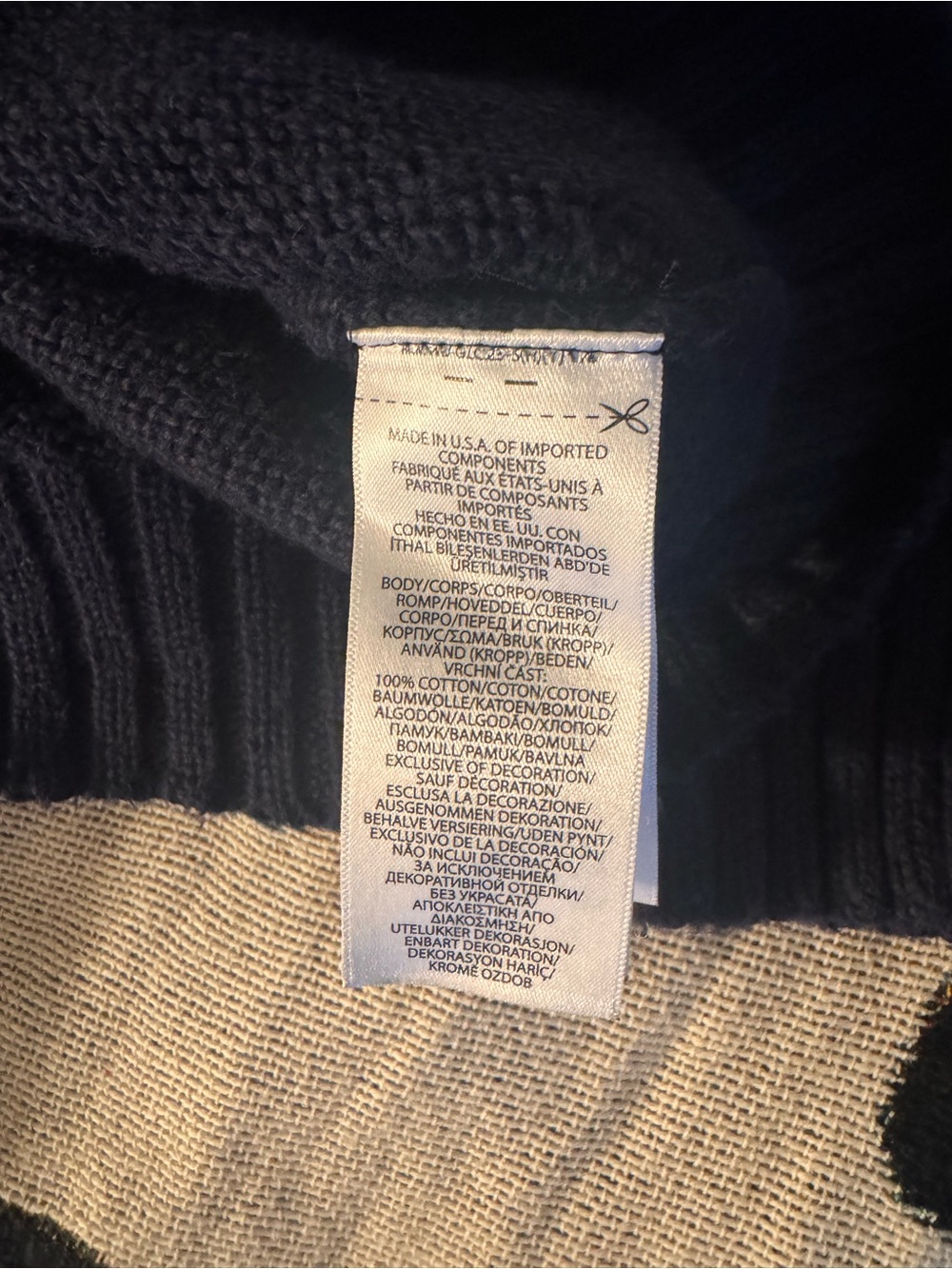 Polo by Ralph Lauren - The Iconic Flag Sweater in Navy Blue - Picture 7 of 7